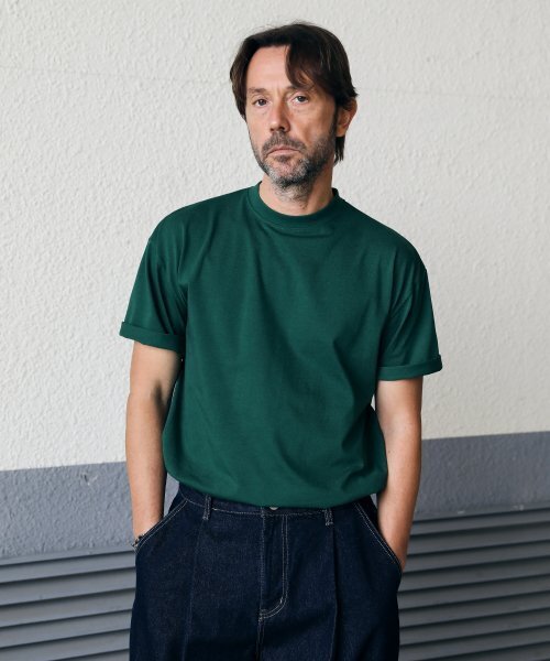 ESN(イーエスエヌ)の「プレミアムシングルセミオーバーフィットTシャツグリーン(Tシャツ/カットソー・メンズ・その他・XX-LARGE/LARGE/MEDIUM/X-LARGE)」の1枚目の写真