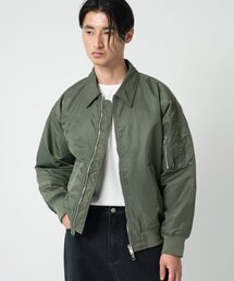 AOTT（アンアウトピット）の「[春/秋バージョン]ユニセックスオーバーサイズカラーMA-1カーキ(VER - 2)（MA-1）」