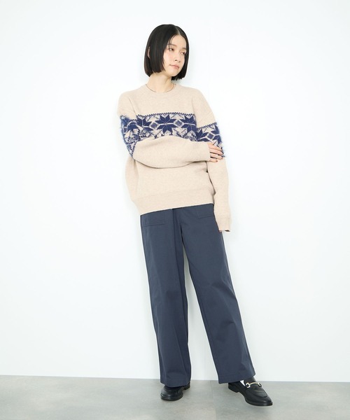 Mac-House(マックハウス)の「Idnes 雪柄シャギーニット(ニット/セーター・レディース・ワイン/グレー/ベージュ・FREE)」の17枚目の写真