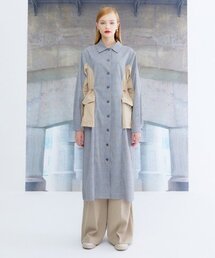 ストリングシャツワンピース_ベージュ