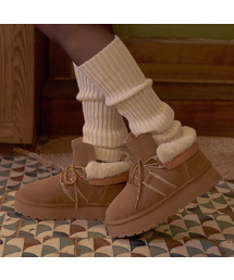 SHOEHI（シューハイ）の「Noah Calfskin Sheepskin Fur Winter Ugg Boots (2Colors)_B0155（ブーツ）」