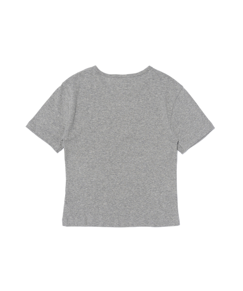 OUNDERR(オアンダーアール)の「ハートレタリングクロップ半袖Tシャツ(グレー)(Tシャツ/カットソー・レディース・その他・FREE)」の2枚目の写真