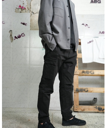 AOG PROJECT（エイオージープロジェクト）の「ガーメントダイカーゴジョガーパンツ（ブラック）（スウェットパンツ）」