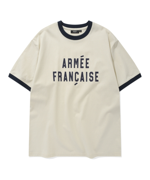 KANEITEI(カネイテイ)の「アルメ・フランセーズ リンガー 半袖(アイボリー)(Tシャツ/カットソー・レディース・アイボリー・LARGE/X-LARGE/MEDIUM/SMALL)」の1枚目の写真