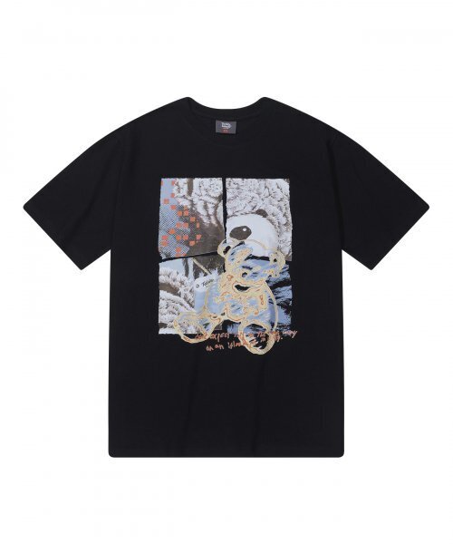 TEDDYISLAND(テディアイランド)の「コラージュテディ半袖ブラック(Tシャツ/カットソー・メンズ・その他・MEDIUM/LARGE)」の1枚目の写真