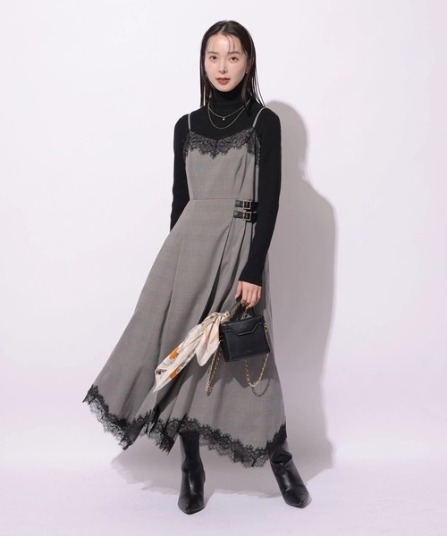 Mystrada(マイストラーダ)の「レースドッキングジャンスカ(ワンピース・レディース・チェック・38/36)」の1枚目の写真