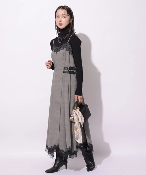 Mystrada(マイストラーダ)の「レースドッキングジャンスカ(ワンピース・レディース・チェック・38/36)」の2枚目の写真