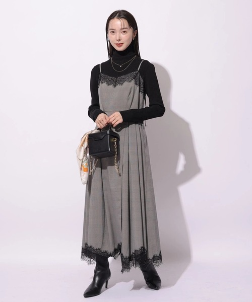 Mystrada(マイストラーダ)の「レースドッキングジャンスカ(ワンピース・レディース・チェック・38/36)」の3枚目の写真