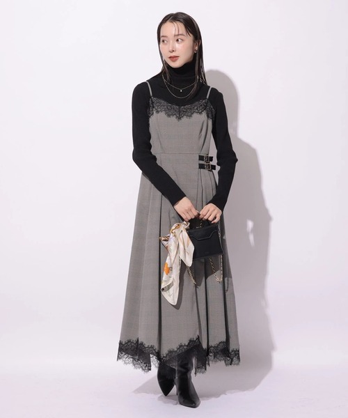 Mystrada(マイストラーダ)の「レースドッキングジャンスカ(ワンピース・レディース・チェック・38/36)」の4枚目の写真