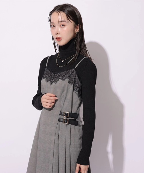 Mystrada(マイストラーダ)の「レースドッキングジャンスカ(ワンピース・レディース・チェック・38/36)」の6枚目の写真