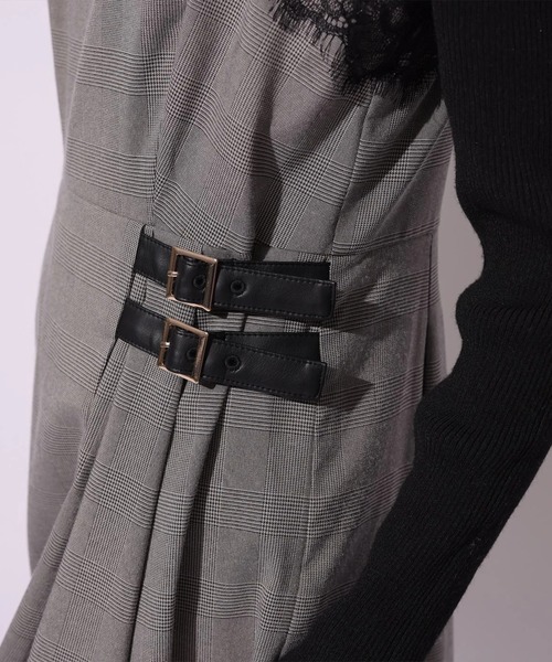 Mystrada(マイストラーダ)の「レースドッキングジャンスカ(ワンピース・レディース・チェック・38/36)」の7枚目の写真