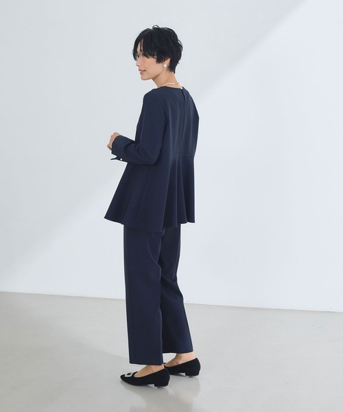 CROSS FUNCTION(クロスファンクション)の「《洗える・シワになりにくい》正解ワイドパンツ 5サイズ展開【CROSS FUNCTION/クロスファンクション】(スラックス・レディース・ネイビー/ブラック/ライトベージュ・7号/9号/11号/13号/15号)」の17枚目の写真