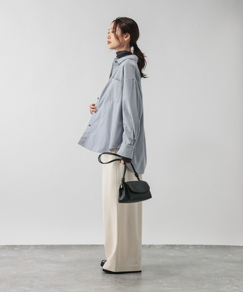 GLOBAL WORK（グローバルワーク）の「やわらかコーデュロイシャツ長袖/637933（シャツ/ブラウス・レディース・グリーン系その他/ピンク/サックスブルー/グレイッシュベージュ・MEDIUM/LARGE）」の15枚目の写真