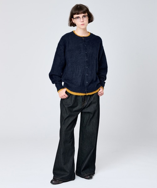 WETTEMPT（ウィテンプト）の「CREW NECK BRUSHED LAYERED CARDIGAN