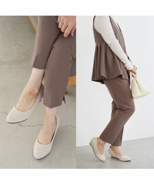 ALETTA（アレッタ）の「ALETTA-ｱﾚｯﾀ- 究極のプレーンパンプス -アーモンドトゥ4.5cmヒール-（パンプス・レディース・ダークブラック/ブラック系その他/トップグレー/杢グレー/ブラック/グレイッシュベージュ/ブラック系/モカ/ベージュ/ブルー系その他/ベージュ系その他・23.5cm/24.0cm/24.5cm/23.0cm/25.0cm/22.5cm/22.0cm）」の19枚目の写真