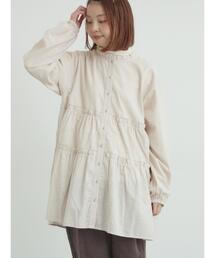 Samansa Mos2 | 柄アソートティアードフリルチュニック(シャツ/ブラウス)