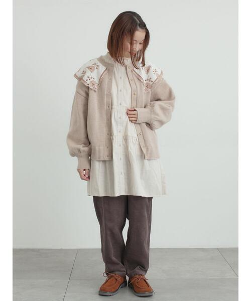 Samansa Mos2（サマンサ モスモス）の「柄アソートティアードフリルチュニック（シャツ/ブラウス・レディース・オフホワイト/ベージュ/ブラック/ピンク・F）」の14枚目の写真