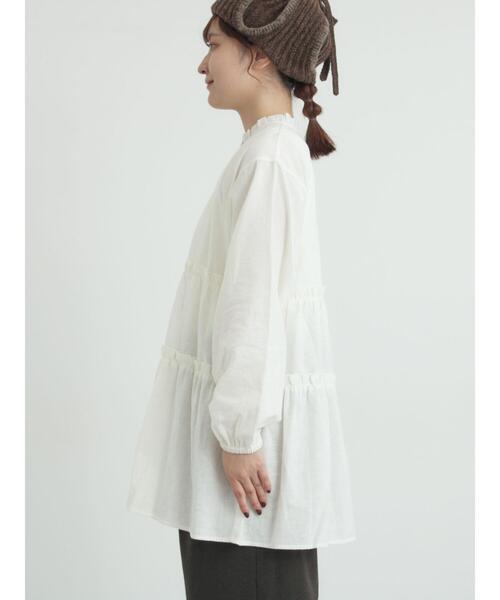 セール】柄アソートティアードフリルチュニック（シャツ/ブラウス