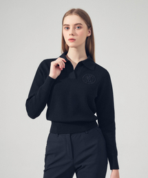 シグニチャーカラー長袖ニットBLACK