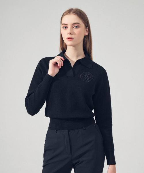 LORDLOAR(ロードロアル)の「シグニチャーカラー長袖ニットBLACK(ニット/セーター・レディース・その他・MEDIUM/SMALL/LARGE)」の1枚目の写真