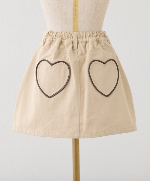 one after another NICE CLAUP（ワンアフターアナザーナイスクラップ）の「【Heart Collection】ハートポケットミニスカート（スカート・レディース・ベージュ/ブルー/グレー系その他・FREE）」の7枚目の写真