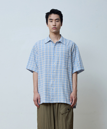 SUMMER GRID CHECK SHIRTS (SKY BLUE)