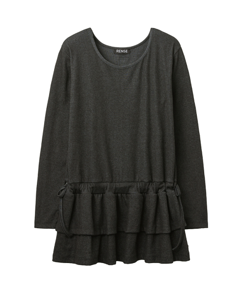 RENSE(レンセ)の「Frill Layered Long Sleeve Charcoal(Tシャツ/カットソー・レディース・その他・ONE SIZE)」の3枚目の写真
