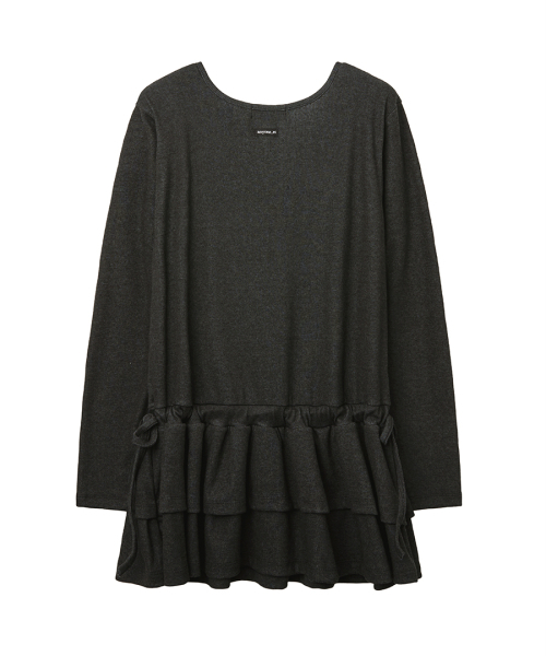 RENSE(レンセ)の「Frill Layered Long Sleeve Charcoal(Tシャツ/カットソー・レディース・その他・ONE SIZE)」の4枚目の写真