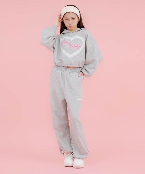 ANAP GｉRL（アナップガール）の「エンジェル羽 ラメ スウェット パンツ 【別売りセットアップ】（その他パンツ・キッズ・ライトピンク/ライトグレー・S/M/XS）」の15枚目の写真