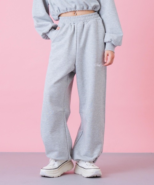 ANAP GｉRL（アナップガール）の「エンジェル羽 ラメ スウェット パンツ 【別売りセットアップ】（その他パンツ・キッズ・ライトピンク/ライトグレー・S/M/XS）」の6枚目の写真