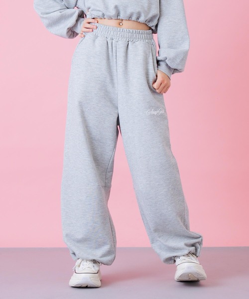 ANAP GｉRL（アナップガール）の「エンジェル羽 ラメ スウェット パンツ 【別売りセットアップ】（その他パンツ・キッズ・ライトピンク/ライトグレー・S/M/XS）」の7枚目の写真