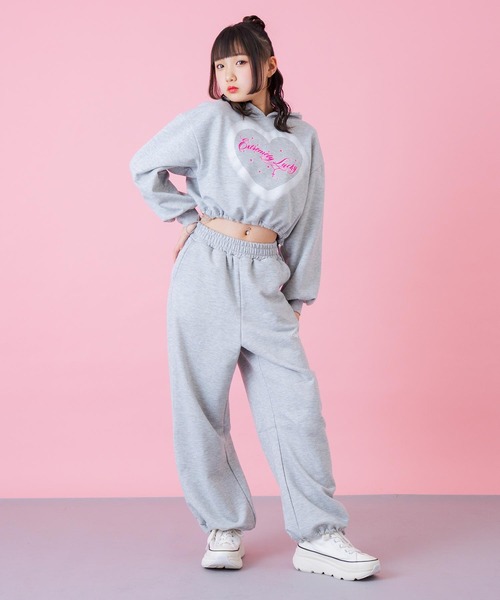 ANAP GｉRL（アナップガール）の「エンジェル羽 ラメ スウェット パンツ 【別売りセットアップ】（その他パンツ・キッズ・ライトピンク/ライトグレー・S/M/XS）」の13枚目の写真