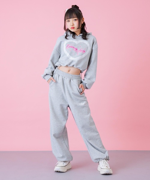 ANAP GｉRL（アナップガール）の「エンジェル羽 ラメ スウェット パンツ 【別売りセットアップ】（その他パンツ・キッズ・ライトピンク/ライトグレー・S/M/XS）」の11枚目の写真