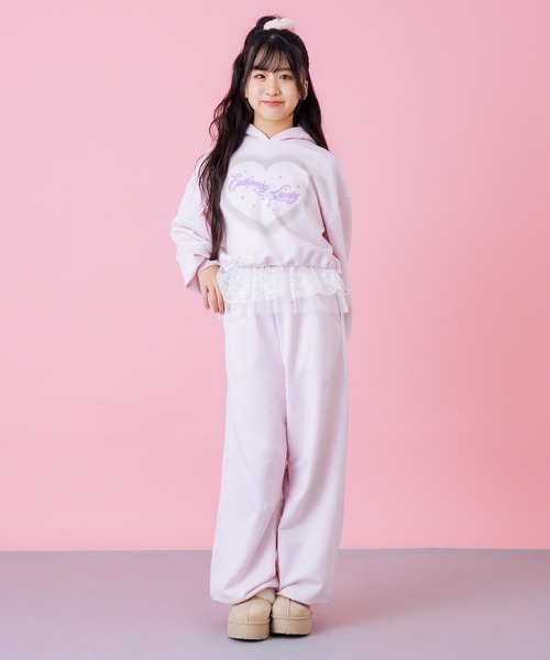 ANAP GｉRL（アナップガール）の「エンジェル羽 ラメ スウェット パンツ 【別売りセットアップ】（その他パンツ・キッズ・ライトピンク/ライトグレー・S/M/XS）」の20枚目の写真