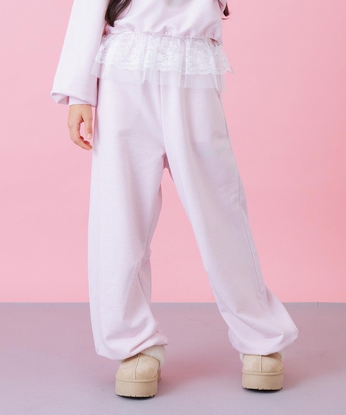 ANAP GｉRL（アナップガール）の「エンジェル羽 ラメ スウェット パンツ 【別売りセットアップ】（その他パンツ・キッズ・ライトピンク/ライトグレー・S/M/XS）」の16枚目の写真