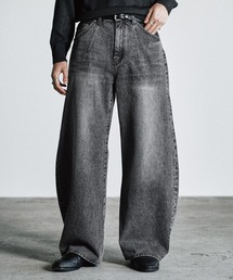 WYM LIDNM | ARC CURVED DRAPE DENIM(デニムパンツ)