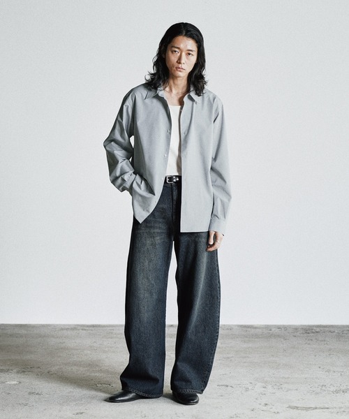 WYM LIDNM(ウィム バイ リドム)の「ARC CURVED DRAPE DENIM(デニムパンツ・メンズ・インディゴブルー/ライトインディゴブルー/ダークグレー・XS/S/M/L)」の6枚目の写真