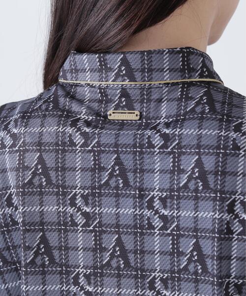 St ANDREWS(セントアンドリュース)の「トリコットメッシュロゴチェックプリント半袖シャツ (WOMENS)(ポロシャツ・レディース・ベージュ/ブラック・L/S/M)」の11枚目の写真