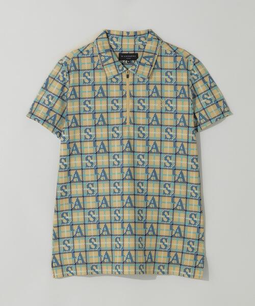 St ANDREWS(セントアンドリュース)の「トリコットメッシュロゴチェックプリント半袖シャツ (WOMENS)(ポロシャツ・レディース・ベージュ/ブラック・L/S/M)」の20枚目の写真