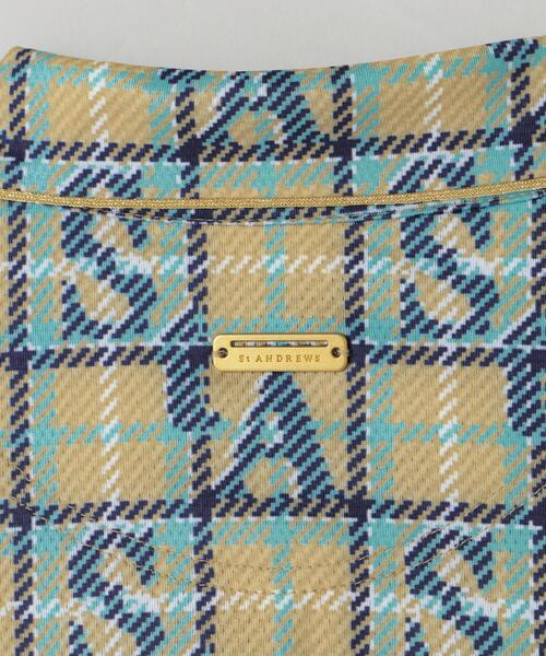St ANDREWS(セントアンドリュース)の「トリコットメッシュロゴチェックプリント半袖シャツ (WOMENS)(ポロシャツ・レディース・ベージュ/ブラック・L/S/M)」の22枚目の写真