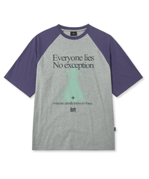 BROWNBREATH（ブラウンブレス）の「EVERYONE LIES ラグランTシャツ - メランジグレー（Tシャツ/カットソー）」