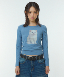 Retriever Club | CAT SLIM LONG SLEEVE [SKY BLUE](Tシャツ/カットソー)
