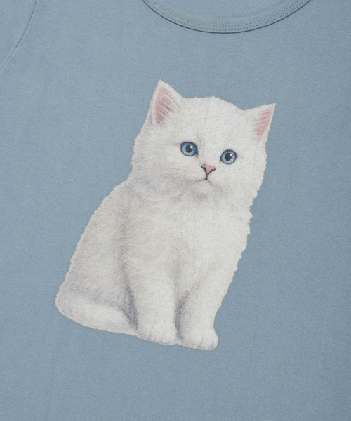 Retriever Club（レトリーバークラブ）の「CAT SLIM LONG SLEEVE [SKY BLUE]（Tシャツ/カットソー・レディース・その他・FREE）」の5枚目の写真