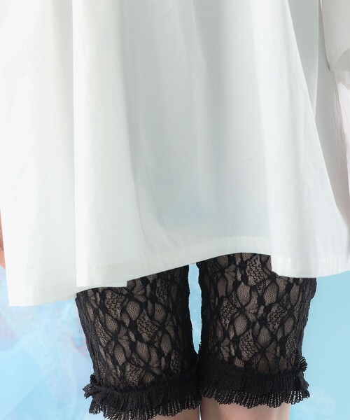 CAROLINA GLASER（カロリナ グレイサー）の「ベロアリボン付き フリルネック ギャザー ブラウス（シャツ/ブラウス・レディース・オフホワイト/ブラック・ONE SIZE）」の21枚目の写真
