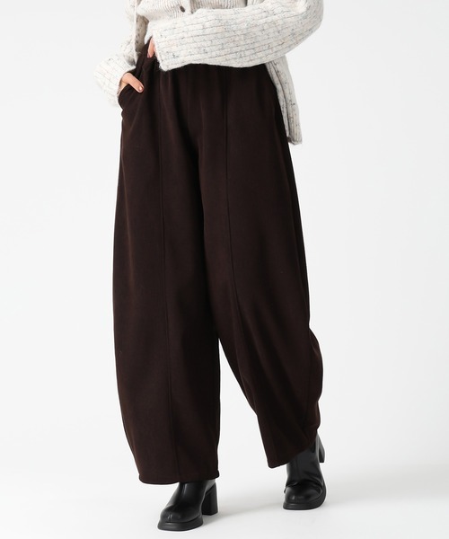 MISCH MASCH(ミッシュマッシュ)の「WEB限定 ウエストリボン付き タックワイドパンツ(その他パンツ・レディース・ダークブラウン・フリ-)」の12枚目の写真