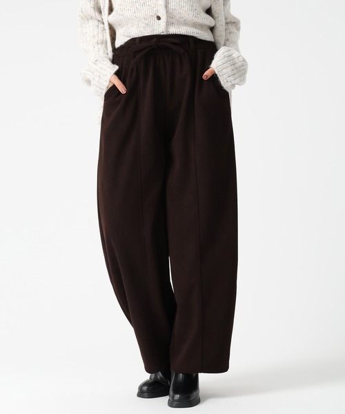 MISCH MASCH(ミッシュマッシュ)の「WEB限定 ウエストリボン付き タックワイドパンツ(その他パンツ・レディース・ダークブラウン・フリ-)」の14枚目の写真