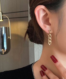【456807】シルバーチェーンピアス(RO)