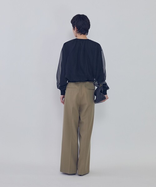1er Arrondissement(プルミエアロンディスモン)の「オーガンザレイヤードニットプルオーバー(ニット/セーター・レディース・ブラック系その他3/オフホワイト・FREE)」の5枚目の写真