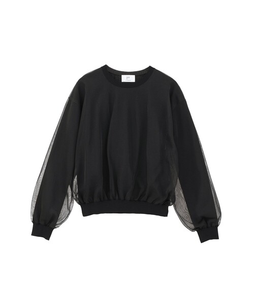 1er Arrondissement(プルミエアロンディスモン)の「オーガンザレイヤードニットプルオーバー(ニット/セーター・レディース・ブラック系その他3/オフホワイト・FREE)」の7枚目の写真
