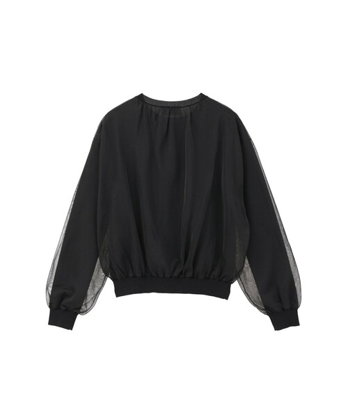 1er Arrondissement(プルミエアロンディスモン)の「オーガンザレイヤードニットプルオーバー(ニット/セーター・レディース・ブラック系その他3/オフホワイト・FREE)」の8枚目の写真